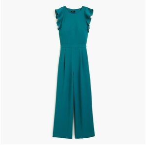 NWT J. Crew Sleeveless Ruffle Jumpsuit in 365 Crepe